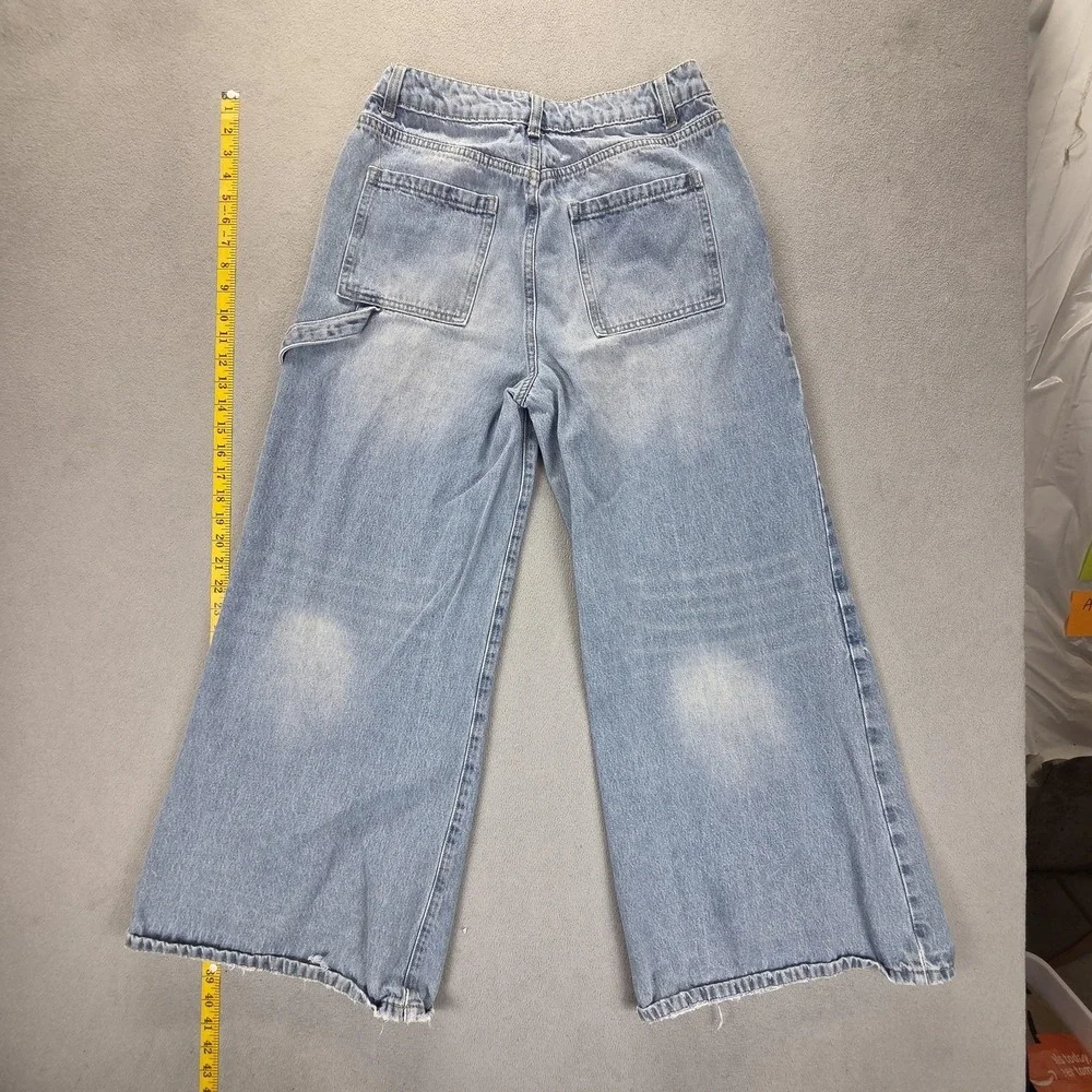 Cider Jeans Womens L Blue High Rise Wide‎ Leg Baggy Y2K Carpenter Fits 27x28